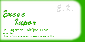 emese kupor business card